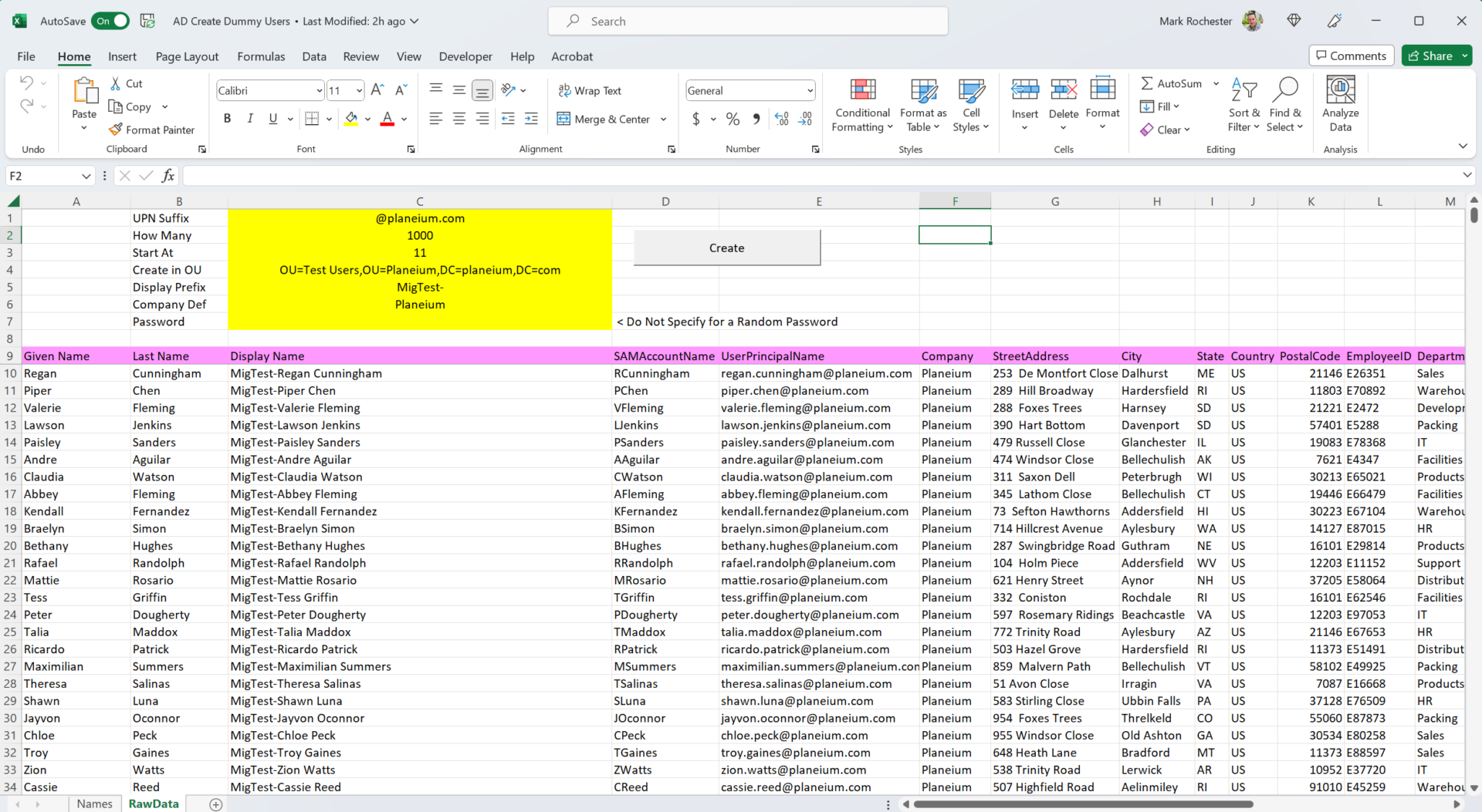 Create ‘Dummy Test’ Users in Local Active Directory The Cloud Geezer
