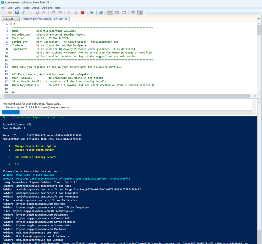 OneDrive Sharing Report - The Cloud Geezer